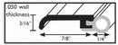 Extruded Aluminum and Vinyl Jamb-Up Weatherstrip Heavy-Duty Aluminum for Residential and Commercial Use, Frame Weatherstrip. | Colors:  Silver | 36" x 80" - Weather Stripping - |