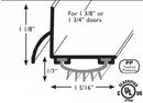 L-Shaped Aluminum Door Shoe with Drip Cap – Fits 1-3/8" or 1-3/4" Doors – Ideal for Commercial & Residential Use | Black | 36" |