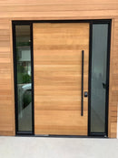 Square Rectangle Flat Shape Bar Stainless Steel Modern Contemporary Entry Door Handle Bar - | Colors: Clear Anodized / Gold  |  Sizes: 48" |