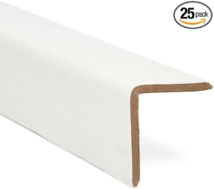 Cardboard Corners For Protection - Packaging Cardboard Edge Protector -1/16, Pack of 25 (2x2x44)