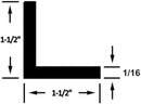 L Shape Angle Measures - | Colors: Black |  Sizes: 48" / 95" |