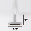 Quality White Vinyl Sliding Door Track – Bottom Track Replacement for Patio & Screen Doors, Durable Smooth Glide, Flat White Vinyl