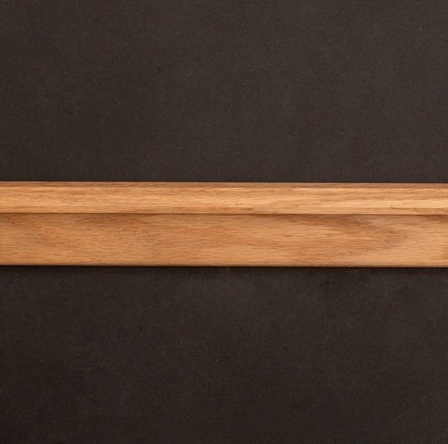 Solid Oak Wood Astragal - Unfinished Preb for Custom Finishing - Astragal Thickness 1-1/4" |  Size: 80" / 96" | Colors: Oak |