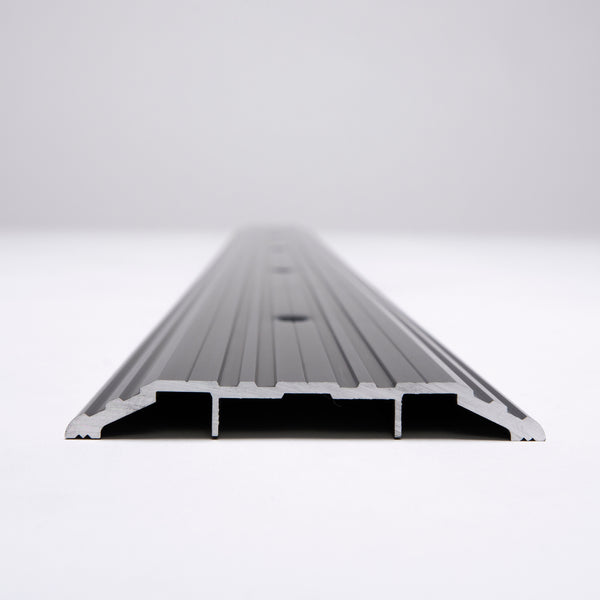 4" Double-Sided  Aluminum Threshold - | Colors: Black / Clear Anodized  |  Sizes: 36",  48", 72"|