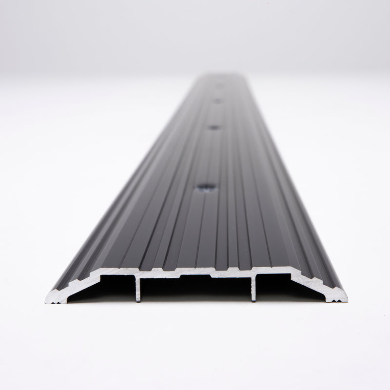 4" Double-Sided  Aluminum Threshold - | Colors: Black / Clear Anodized  |  Sizes: 36",  48", 72"|