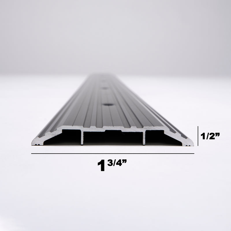 4" Double-Sided  Aluminum Threshold - | Colors: Black / Clear Anodized  |  Sizes: 36",  48", 72"|