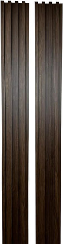 Wooden Interlocking Wall Panels.  | Colors: Black / Walnut / Oak / Gray | Sizes: 6 x 86.5" |