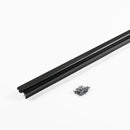 2" U-Shaped Door Bottom with Waterproof Drip Cap Seal | Colors: Black / Clear Anodized  |  Sizes: 36",  42", 72"|