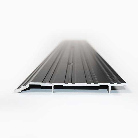 Heavy Duty Aluminum Threshold with Special Curve/Half Saddle - | Colors: Black  |  Sizes: 36",  42", 72"|