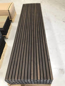 Wooden Interlocking Wall Panels.  | Colors: Black / Walnut / Oak / Gray | Sizes: 6 x 86.5" |