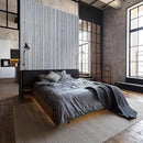 Wooden Interlocking Wall Panels.  | Colors: Black / Walnut / Oak / Gray | Sizes: 6 x 86.5" |