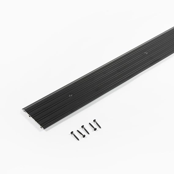 Heavy Duty Aluminum Threshold with Special Curve/Half Saddle - | Colors: Black  |  Sizes: 36",  42", 72"|