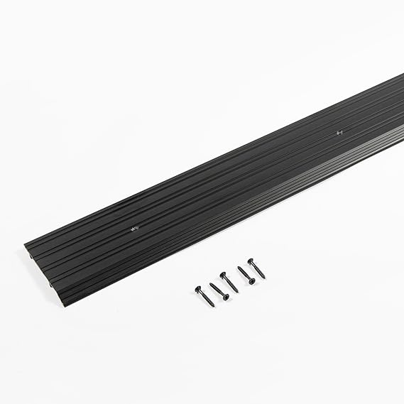 Heavy Duty Aluminum Threshold with Special Curve/Half Saddle - | Colors: Black  |  Sizes: 36",  42", 72"|