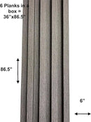 Wooden Interlocking Wall Panels.  | Colors: Black / Walnut / Oak / Gray | Sizes: 6 x 86.5" |