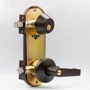 Adjustable Double Door Lock for Any Door You Need. More Security and Easy-to-Install Simultaneous Retraction Interconnected Grade 2 Lock | Black , Satin Nickel |