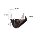 2" U-Shaped Door Bottom with Waterproof Drip Cap Seal | Colors: Black / Clear Anodized  |  Sizes: 36",  42", 72"|