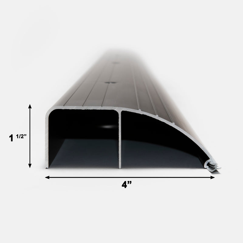 High Bumper/High Dome Threshold with Different Heights and Size  Aluminum Threshold - | Colors: Black |  Sizes: 48" |