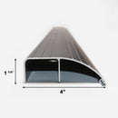 Low Bumper/1.25" Low Dome Threshold Aluminum Threshold - | Colors: Black |  Sizes: 48" |