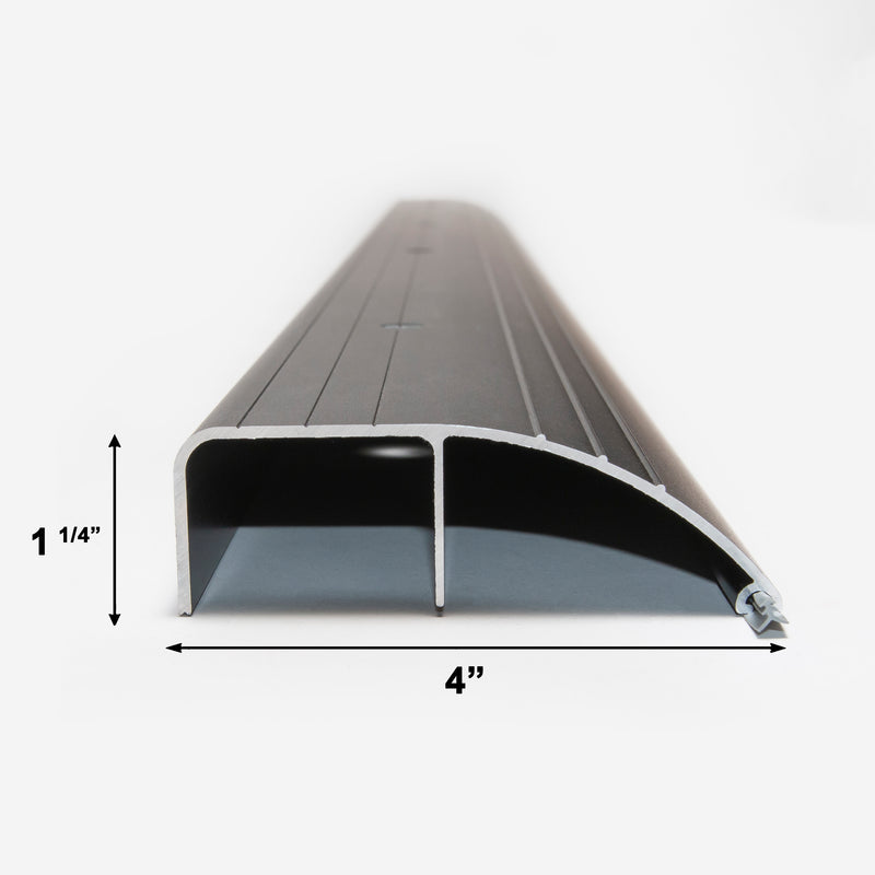 Low Bumper/1.25" Low Dome Threshold Aluminum Threshold - | Colors: Black |  Sizes: 48" |