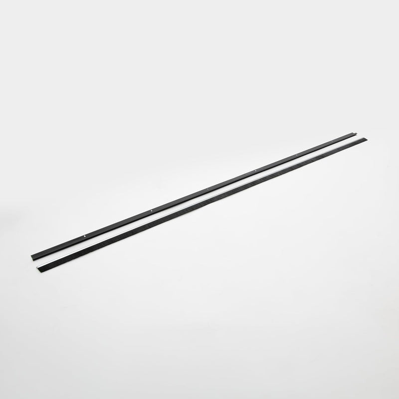Aluminum Door Sweep with Heavy-Duty Brush- Interior/Exterior | Size: 96" | Color: Black |