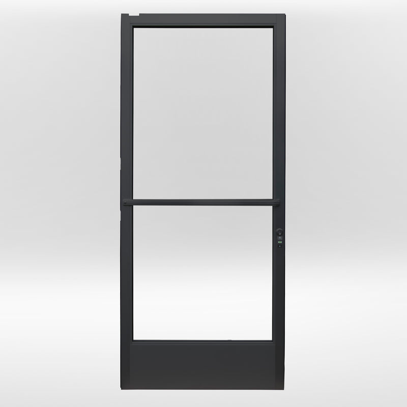 Commercial Graded Storefront Aluminum Door – Glass Door | Colors: Black / Clear Anodized  |