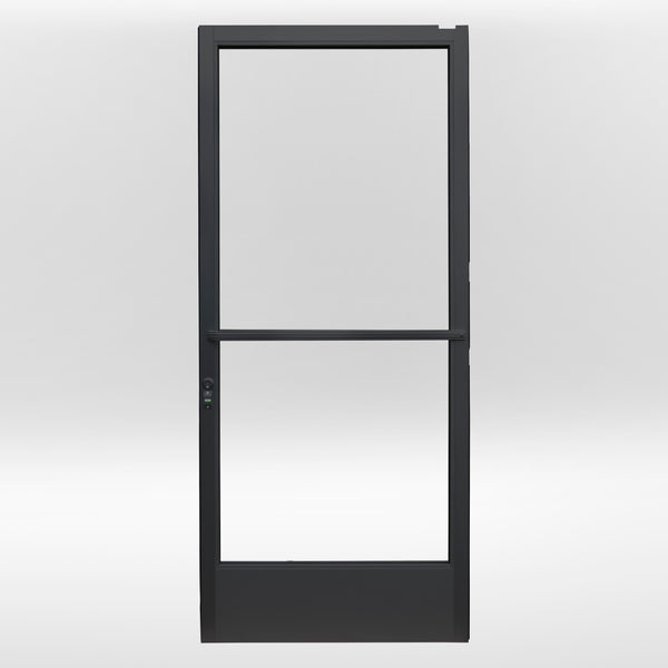 Commercial Graded Storefront Aluminum Door – Glass Door | Colors: Black / Clear Anodized  |