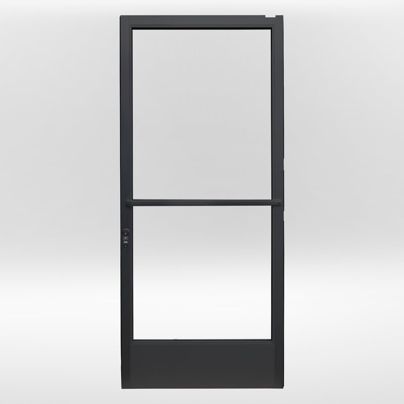 Commercial Graded Storefront Aluminum Door – Glass Door | Colors: Black / Clear Anodized  |