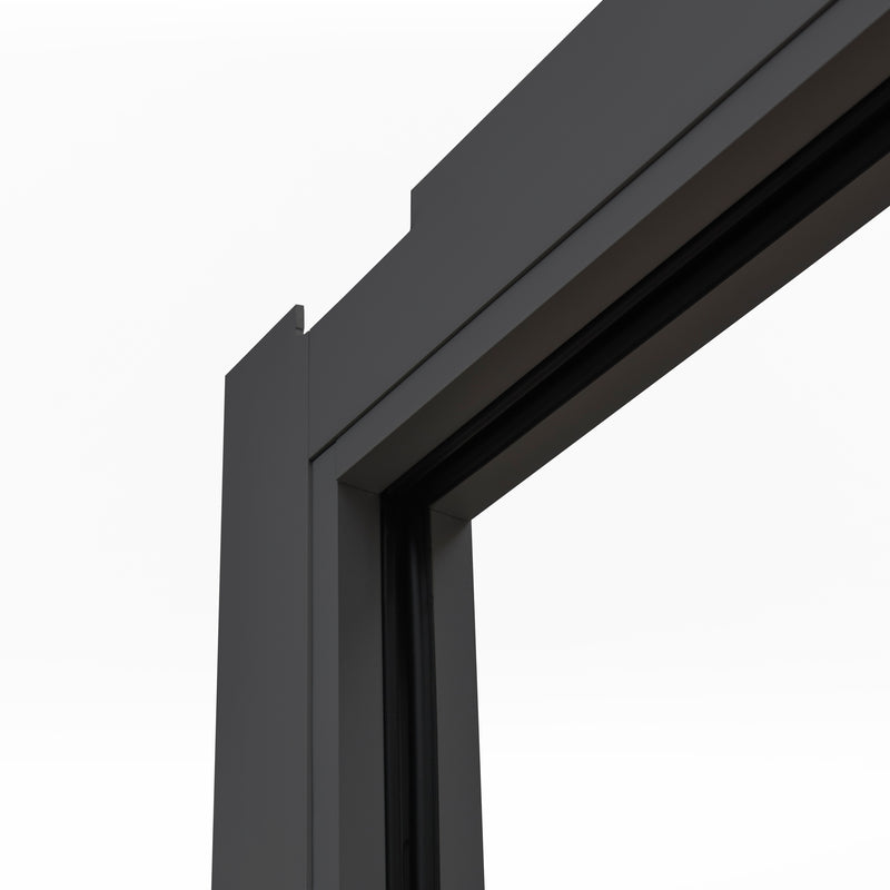 Commercial Graded Storefront Aluminum Door – Glass Door | Colors: Black / Clear Anodized  |