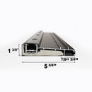 Adjustable Threshold with Rail for Double Screen Doors and Sliding Doors, Heavy-Duty
