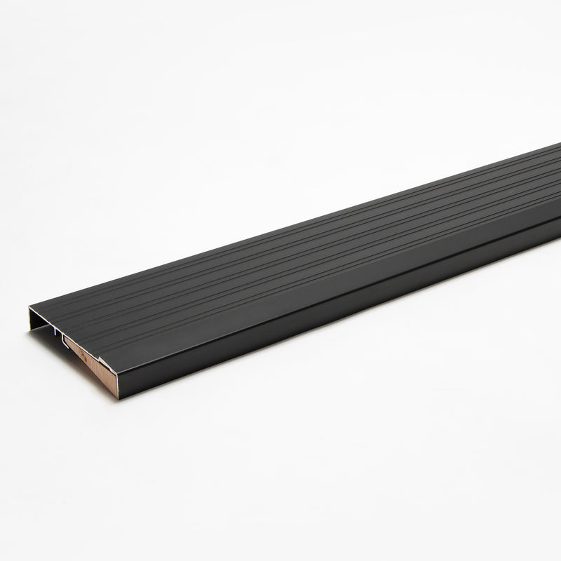 Inswing Threshold with Exterior Long Cover Aluminum Sill with Wood Insert - | Colors: Black  |  Sizes: 36", 48", 72" |