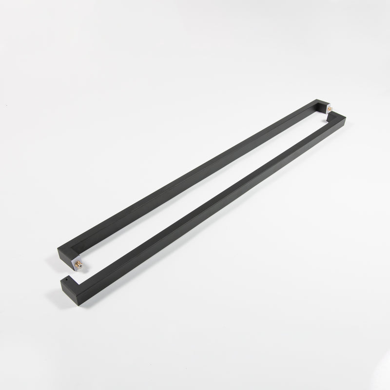 Square Rectangle Flat Shape Bar Stainless Steel Modern Contemporary Entry Door Handle Bar - | Colors: Clear Anodized / Gold  |  Sizes: 48" |