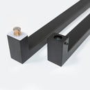 Square Rectangle Flat Shape Bar Stainless Steel Modern Contemporary Entry Door Handle Bar - | Colors: Clear Anodized / Gold  |  Sizes: 48" |