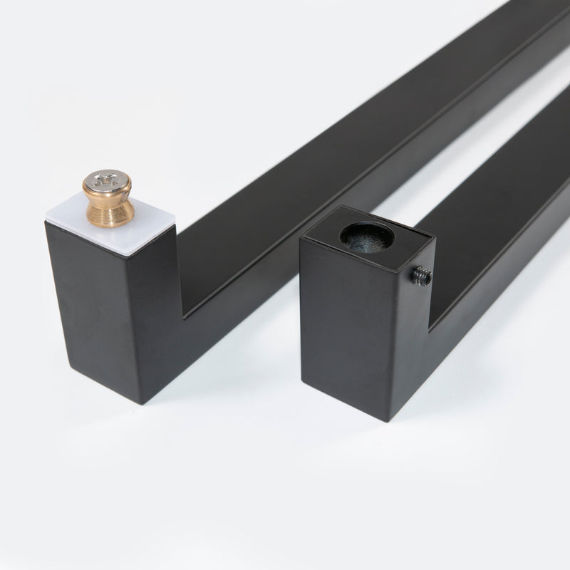 Square Rectangle Flat Shape Bar Stainless Steel Modern Contemporary Entry Door Handle Bar - | Colors: Clear Anodized / Gold  |  Sizes: 48" |