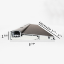 7" Ultra-Wide Adjustable Aluminum Threshold -Add on Extension Compatible [Black]