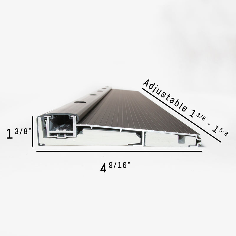 7" Ultra-Wide Adjustable Aluminum Threshold -Add on Extension Compatible - | Colors: Black / Clear Anodized  |  Sizes: 36", 48", 72" || (Copy)