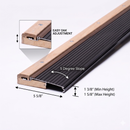 Inbar Hardware Premium 5 5/8" Adjustable Aluminum & Solid Oak Threshold – Black Anodized Finish with 5° Slope – High-Standard Entryway Weather Seal