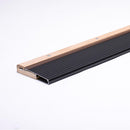 Inbar Hardware Premium 5 5/8" Adjustable Aluminum & Solid Oak Threshold – Black Anodized Finish with 5° Slope – High-Standard Entryway Weather Seal