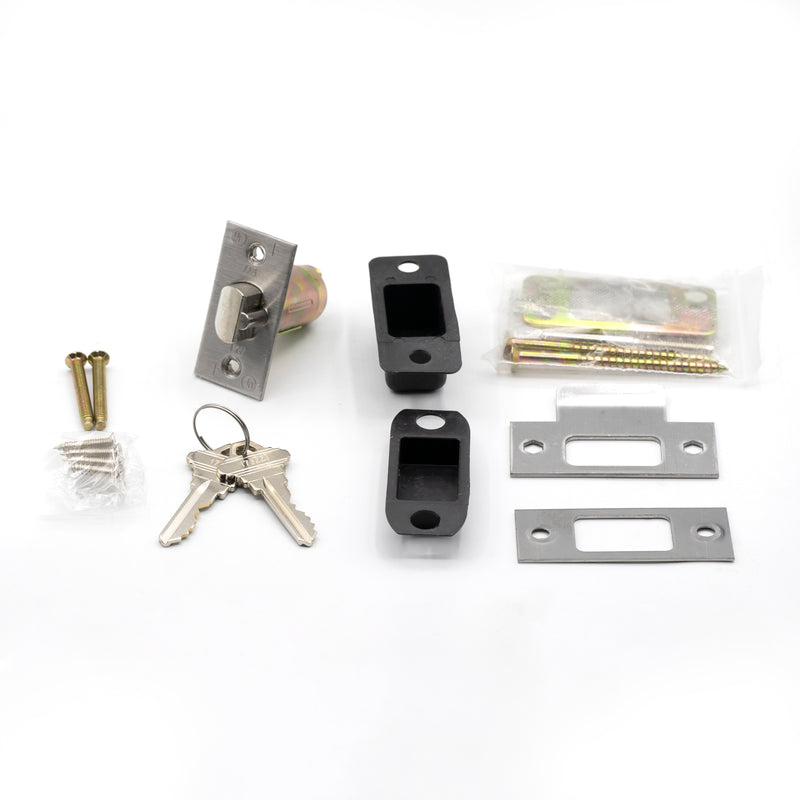 Adjustable Double Door Lock for Any Door You Need. More Security and Easy-to-Install Simultaneous Retraction Interconnected Grade 2 Lock | Black , Satin Nickel |