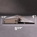 Heavy Duty Aluminum Outswing Door Threshold – 36", 48", 72"  | Colors: Black , Mill Finish |