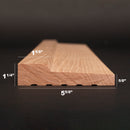 Heavy-Duty Solid Oak Threshold – 5 5/8" Wide, for Residential & Commercial  - | Colors: Oak  |  Sizes: 36", 48", 72" |