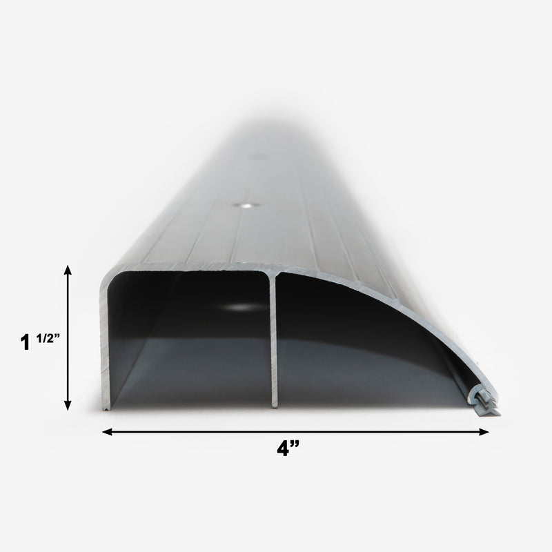 High Bumper / 1.5" High Dome Threshold with Different Heights and Size  Aluminum Threshold - | Colors: Clear Anodized |  Sizes: 48" |