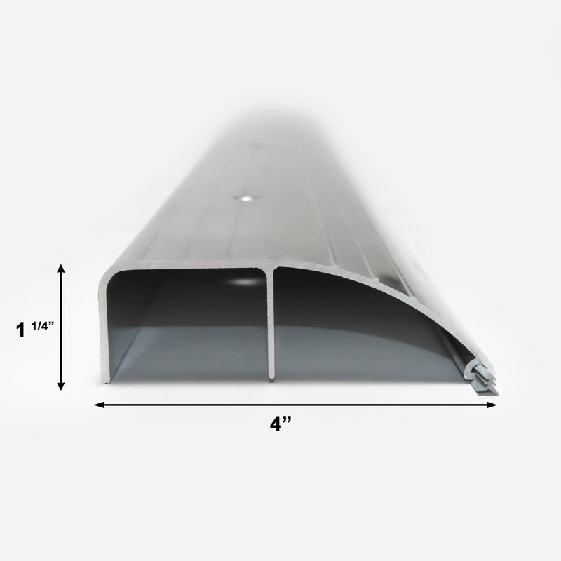 Low Bumper/1.25" Low Dome Threshold Aluminum Threshold - | Colors: Clear Anodized |  Sizes: 48" |