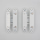 2 Heavy Duty Hidden Door Invisible Concealed Hinge 180° Degree Swing Heavy Duty Zinc Alloy for Inset Door Hinge- | Colors: Black / Clear Anodized / White  |