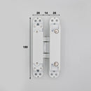 2 Heavy Duty Hidden Door Invisible Concealed Hinge 180° Degree Swing Heavy Duty Zinc Alloy for Inset Door Hinge- | Colors: Black / Clear Anodized / White  |